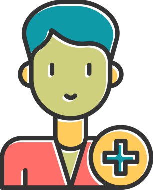 Doktor. Web simgesi basit tasarım 