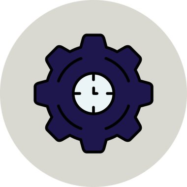 Zaman yönetimi simgesi vektör illüstrasyonu