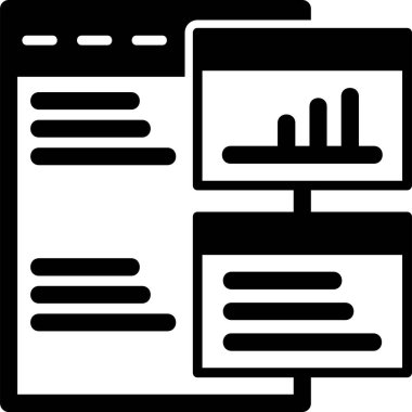 Günlük kaydı veri simgesinin soyut vektör temel doğrusal çizimi