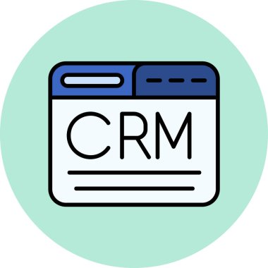 Basit CRM simgesinin vektör çizimi