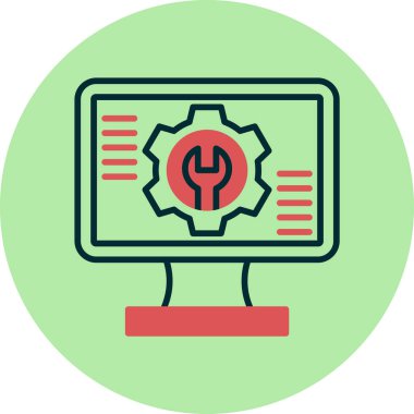 Simge ve vektör illüstrasyonunu kurması kolay