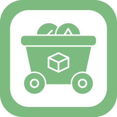 Madencilik simgesi, vektör basit illüstrasyon