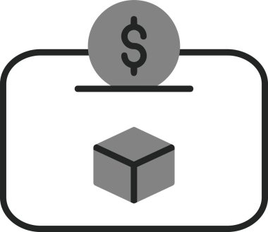 Depozito. Web simgesi basit illüstrasyon