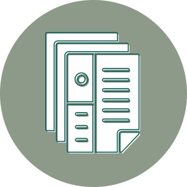 CV belgesi. Web simgesi basit illüstrasyon