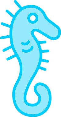 Deniz atı simgesi vektör illüstrasyonu