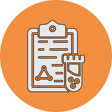 Basit rapor simgesi vektör illüstrasyonu