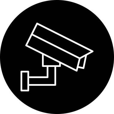 Kapalı devre televizyon. Web simgesi basit illüstrasyon 