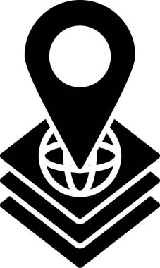 harita pin konumu simgesi düz tasarım 