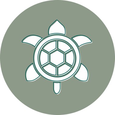 Kaplumbağa. Web simgesi basit illüstrasyon