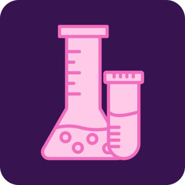 Kimyasal matara simgesi, vektör çizimi basit tasarım