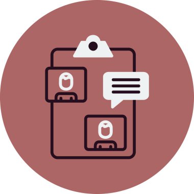 Kişi Listesi web simgesi vektör illüstrasyonu