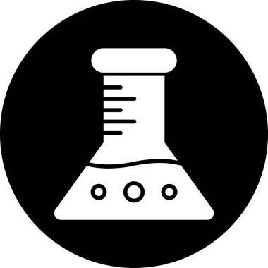 Kimyasal matara simgesi, vektör çizimi basit tasarım