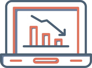 Laptop ekranında zayıf istatistik görselleme