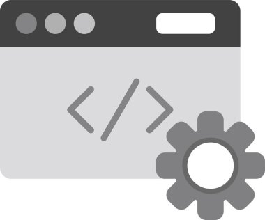 Web Yazılım simgesi, vektör illüstrasyonu