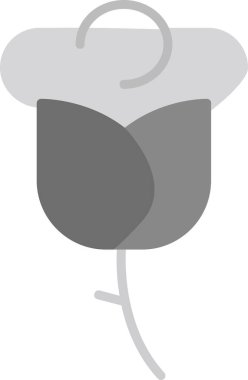 Gül simgesi vektörü. ince çizgi işareti.