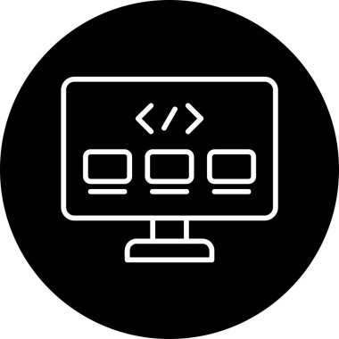 Ön taraf. Web simgesi basit illüstrasyon