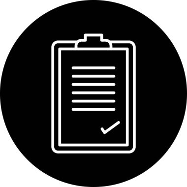 Web arayüzleri için geliştirilmiş bir kontrol listesi simgesinin temsili.