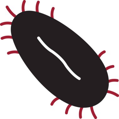 bakteri mikrop simgesi, vektör çizimi 