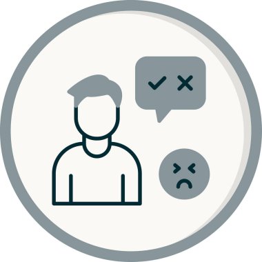 Doğru ya da yanlış ikon. Basit tasarım