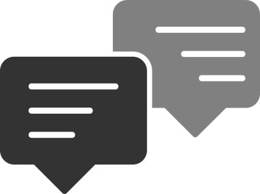 İleti ağı simgesi basit vektör illüstrasyonu