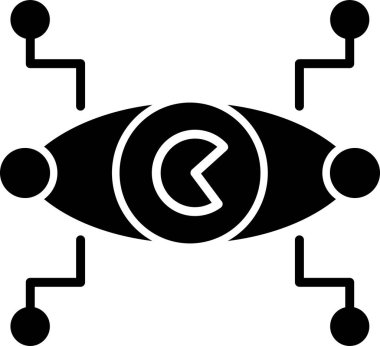 Biyonik Göz. Web simgesi basit illüstrasyon 