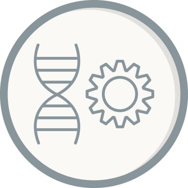 DNA simgesi. Web için DNA vektör simgelerinin basit çizimi 