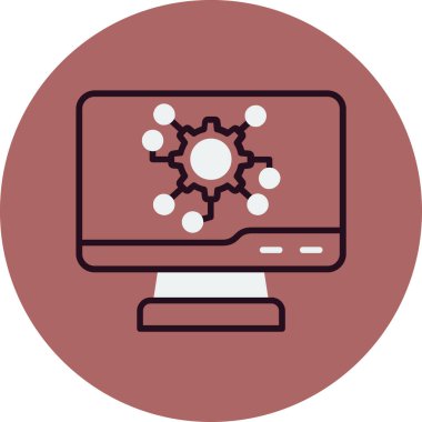 Dijital simge. Web tasarımı için özet çizim vektörü