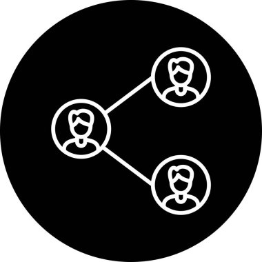 Takım çalışması. Web simgesi basit illüstrasyon