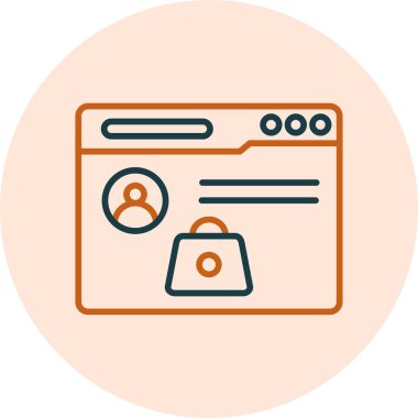 Çevrimiçi Dükkan simgesi vektör çizimi