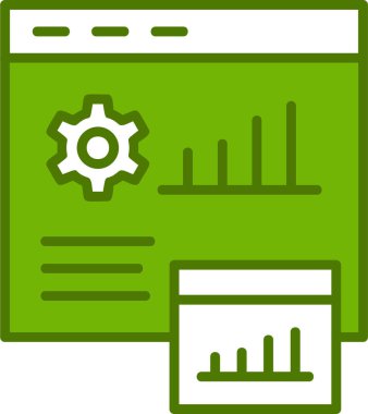 Kullanıcı verilerini soyut bir şekilde temsil eden bir simgenin vektör tasarımı.