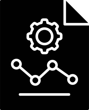 Kullanıcı verilerini soyut bir şekilde temsil eden bir simgenin vektör tasarımı.