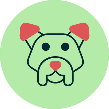 American Staffordshire köpek simgesi, vektör illüstrasyonu 