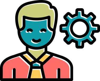 Yönetici vektör simgesi modern basit illüstrasyon