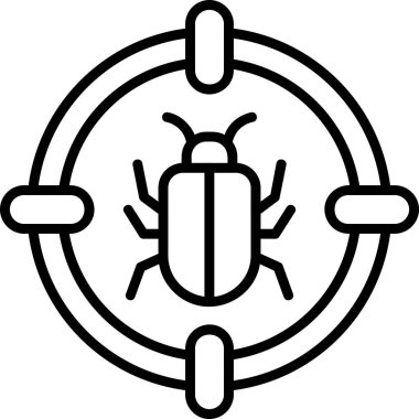 Kötü amaçlı web simgesi, basit vektör illüstrasyonu