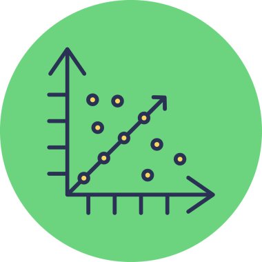 Regresyon ok grafiği büyüme simgesi