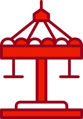 Atlıkarınca simgesinin vektör illüstrasyonu 