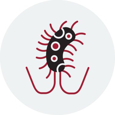 salmonella. Web simgesi basit illüstrasyon 