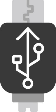 usb simgesi işaret vektör illüstrasyonu