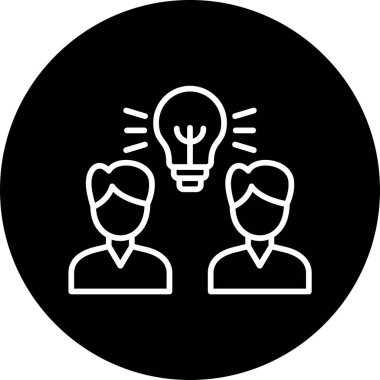 Beyin fırtınası. Web simgesi basit tasarım