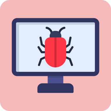 Virüs Vektörü Şekil Simgesi Tasarımı