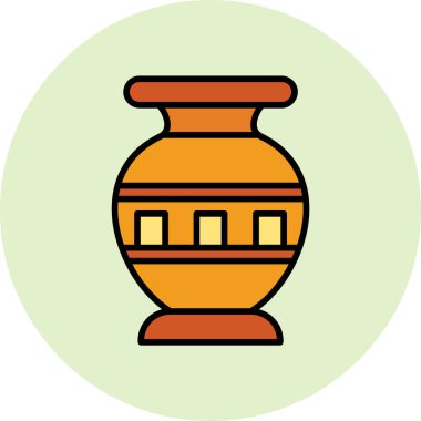 Vazo. Web simgesi basit illüstrasyon
