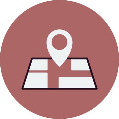 harita pin ikonu vektör illüstrasyonu 