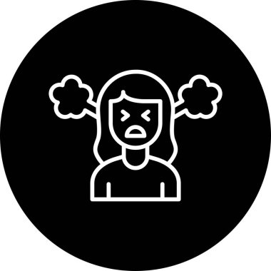 kızgın ifade vektör illüstrasyon tasarımı 