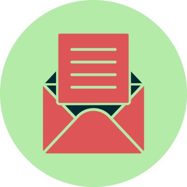 E-posta. Web simgesi basit illüstrasyon 