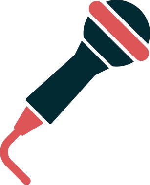 mikrofon simgesi, vektör illüstrasyonu 