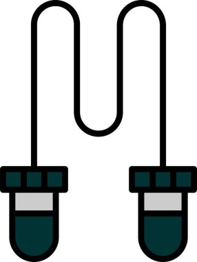 İp sporu ikonunu atlıyorum. Vektör illüstrasyonu