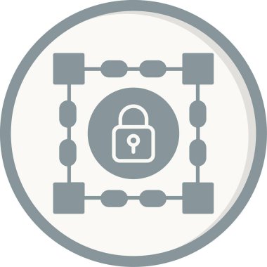 Engelleme zinciri. Web simgesi basit tasarım