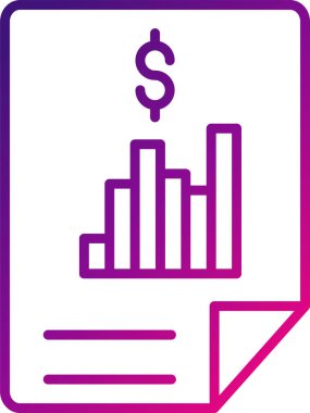 Mali Rapor belgesi. Web simgesi basit illüstrasyon