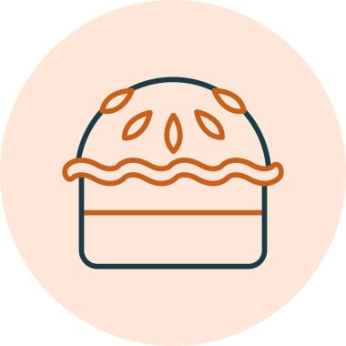 turta web simgesi vektör illüstrasyonu