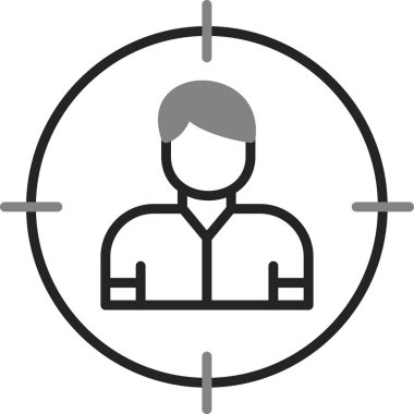 Hedef Seyirci, kullanıcı vektör vektör çizimi 